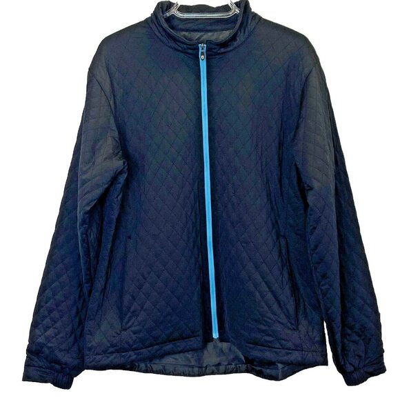 FootJoy Jackets & Blazers - Footjoy FJ Jacket Womens Medium Black Zip Up Pockets Long Sleeve Quilted Golf